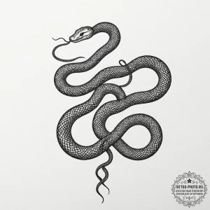 Tattoo design a road that is also a snake, sh... - эскиз тату (№1751907910_0, 07.07.2025 17:05) — tattoo-photo.ru