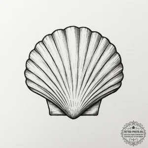 Tattoo sketch a highly detailed small seashel... - эскиз тату (№1751909019_0, 07.07.2025 17:23) — tattoo-photo.ru
