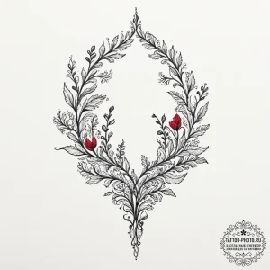Tattoo sketch a minimalist landscape where th... - эскиз тату (№1751909447_0, 07.07.2025 17:30) — tattoo-photo.ru