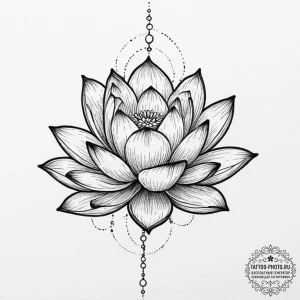 Tattoo design a lotus flower whose petals are... - эскиз тату (№1751910652_0, 07.07.2025 17:50) — tattoo-photo.ru