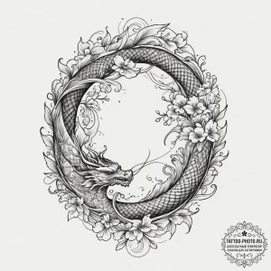 A mobius strip, tattoo sketch design, sepia t... - эскиз тату (№1751911759_0, 07.07.2025 18:09) — tattoo-photo.ru