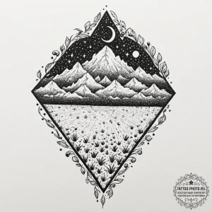 Tattoo design an abstract tattoo of a heavy,... - эскиз тату (№1751913349_0, 07.07.2025 18:35) — tattoo-photo.ru