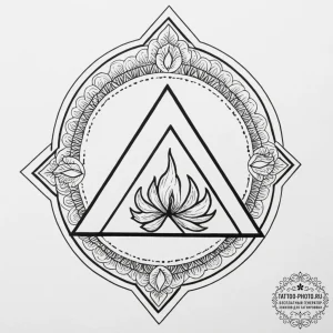 Tattoo sketch a stylized campfire on one, a t... - эскиз тату (№1751914193_0, 07.07.2025 18:49) — tattoo-photo.ru