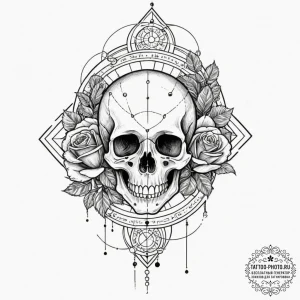 Tattoo design an abstract pattern resembling... - эскиз тату (№1751915542_0, 07.07.2025 19:12) — tattoo-photo.ru