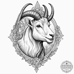 Tattoo design a realistic capricorn goat-fish... - эскиз тату (№1751916385_0, 07.07.2025 19:26) — tattoo-photo.ru