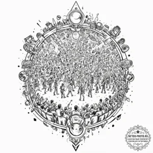 Tattoo design an abstract representation of a... - эскиз тату (№1751919183_0, 07.07.2025 20:13) — tattoo-photo.ru