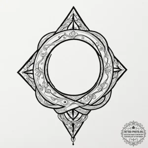 Tattoo sketch a key that also forms an infini... - эскиз тату (№1751919969_0, 07.07.2025 20:26) — tattoo-photo.ru