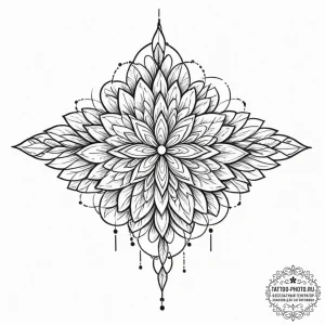 Tattoo design a plant with leaves that are sh... - эскиз тату (№1751920476_0, 07.07.2025 20:34) — tattoo-photo.ru