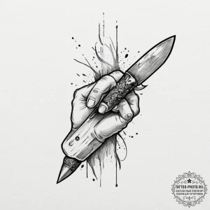 Knife, tattoo flash sheet design, rough sketc... - эскиз тату (№1751920731_0, 07.07.2025 20:38) — tattoo-photo.ru