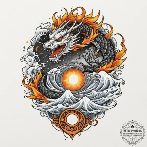Tattoo sketch: svarog depicted as a celestial... - эскиз тату (№1751923188_0, 07.07.2025 21:19) — tattoo-photo.ru