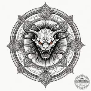 A sketch of the balrog of moria, a creature o... - эскиз тату (№1751923941_0, 07.07.2025 21:32) — tattoo-photo.ru