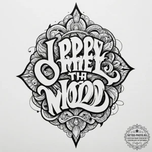 A chicano lettering tattoo of "i solemnly swe... - эскиз тату (№1751925388_0, 07.07.2025 21:56) — tattoo-photo.ru