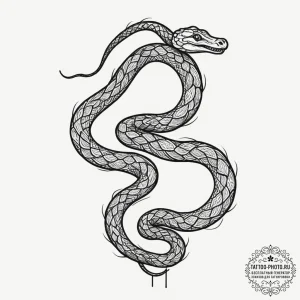 Tattoo design an uroboros serpent, where its... - эскиз тату (№1751928624_0, 07.07.2025 22:50) — tattoo-photo.ru