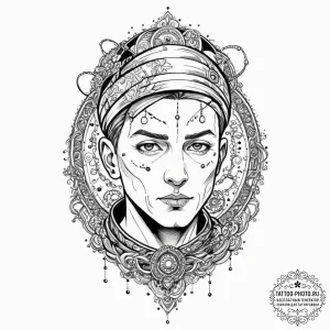 A trash polka sketch of zorg, with his distin... - эскиз тату (№1751928793_0, 07.07.2025 22:53) — tattoo-photo.ru