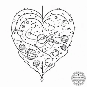 Tattoo design a planets' alignment, but the p... - эскиз тату (№1751930321_0, 07.07.2025 23:18) — tattoo-photo.ru