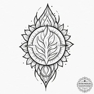 Tattoo sketch: a svarozhich depicted as a bra... - эскиз тату (№1751931706_0, 07.07.2025 23:41) — tattoo-photo.ru