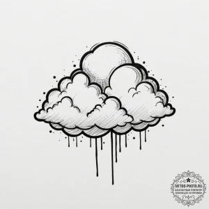 Tattoo sketch a small, whimsical drawing of a... - эскиз тату (№1751931876_0, 07.07.2025 23:44) — tattoo-photo.ru