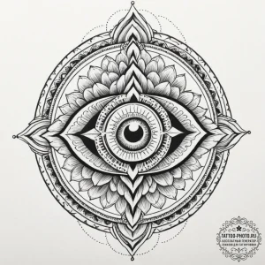 A dotwork tattoo design of the voight-kampff... - эскиз тату (№1751932211_0, 07.07.2025 23:50) — tattoo-photo.ru