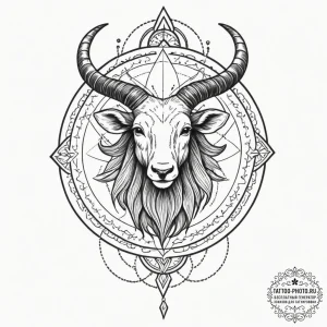 Tattoo sketch a zodiac animal in sketch style... - эскиз тату (№1751932633_0, 07.07.2025 23:57) — tattoo-photo.ru