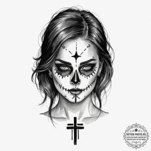 Watercolor portrait of a beautiful but deadly... - эскиз тату (№1751934410_0, 08.07.2025 00:26) — tattoo-photo.ru