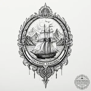 Svarog, ink illustration for tattoo, clean li... - эскиз тату (№1751935073_0, 08.07.2025 00:37) — tattoo-photo.ru