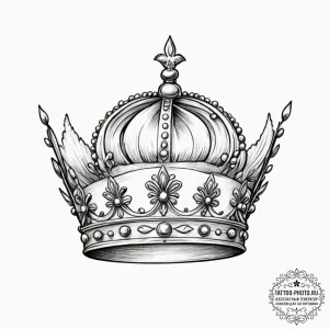 Tattoo sketch a small, delicate crown or tiar... - эскиз тату (№1751935241_0, 08.07.2025 00:40) — tattoo-photo.ru
