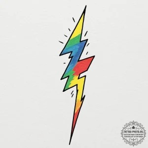 Tattoo sketch a lightning bolt striking a sol... - эскиз тату (№1751936338_0, 08.07.2025 00:58) — tattoo-photo.ru