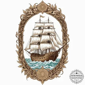 Tattoo design a ship in a bottle, but the bot... - эскиз тату (№1751936759_0, 08.07.2025 01:05) — tattoo-photo.ru
