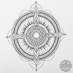 Tattoo sketch an abstract representation of a... - эскиз тату (№1751937179_0, 08.07.2025 01:12) — tattoo-photo.ru