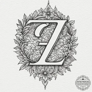 Tattoo design a hand writing a name or initia... - эскиз тату (№1751937262_0, 08.07.2025 01:14) — tattoo-photo.ru