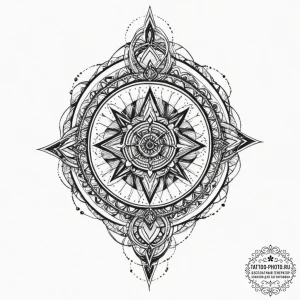 Tattoo design a sacred geometry pattern that... - эскиз тату (№1751937905_0, 08.07.2025 01:25) — tattoo-photo.ru