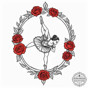 Tattoo design a delicate outline of a classic... - эскиз тату (№1751938566_0, 08.07.2025 01:36) — tattoo-photo.ru