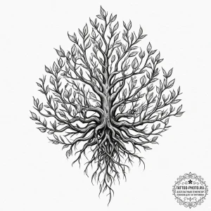 Tattoo design a minimalist tattoo of a plant'... - эскиз тату (№1751938735_0, 08.07.2025 01:38) — tattoo-photo.ru