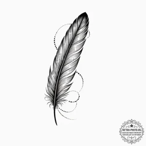 Tattoo design a delicate feather falling gent... - эскиз тату (№1751938988_0, 08.07.2025 01:43) — tattoo-photo.ru