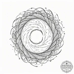 Tattoo design a swirling vortex of water, imm... - эскиз тату (№1751939410_0, 08.07.2025 01:50) — tattoo-photo.ru