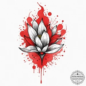 Indian, artistic tattoo sketch, on a clean wh... - эскиз тату (№1751941276_0, 08.07.2025 02:21) — tattoo-photo.ru