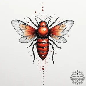 Tattoo sketch a cicada's empty shell, rendere... - эскиз тату (№1751941361_0, 08.07.2025 02:22) — tattoo-photo.ru