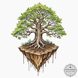 Tattoo sketch a powerful root system that is... - эскиз тату (№1751943970_0, 08.07.2025 03:06) — tattoo-photo.ru