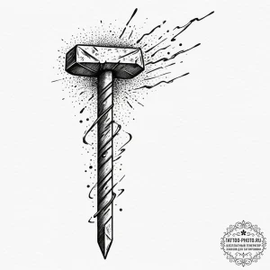 Tattoo sketch: stylized depiction of perun's... - эскиз тату (№1751945322_0, 08.07.2025 03:28) — tattoo-photo.ru