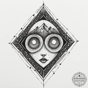Tattoo sketch a minimalist representation of... - эскиз тату (№1751948191_0, 08.07.2025 04:16) — tattoo-photo.ru