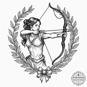 Tattoo sketch a sagittarius archer with a bow... - эскиз тату (№1751948694_0, 08.07.2025 04:24) — tattoo-photo.ru