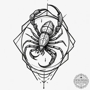 Tattoo design a scorpio scorpion composed of... - эскиз тату (№1751950709_0, 08.07.2025 04:58) — tattoo-photo.ru