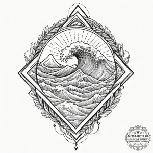 Tattoo design an abstract representation of a... - эскиз тату (№1751955411_0, 08.07.2025 06:16) — tattoo-photo.ru