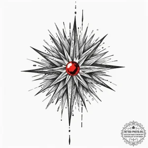 Tattoo design ice crystals forming a sharp, p... - эскиз тату (№1751962263_0, 08.07.2025 08:11) — tattoo-photo.ru