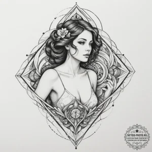 Tattoo design a stylized "hitbox" outline aro... - эскиз тату (№1751962684_0, 08.07.2025 08:18) — tattoo-photo.ru