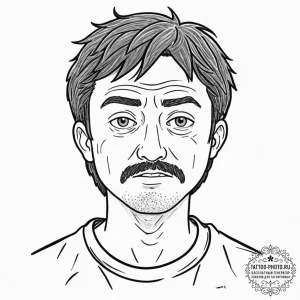 A neo-traditional tattoo of randy marsh from... - эскиз тату (№1751963525_0, 08.07.2025 08:32) — tattoo-photo.ru