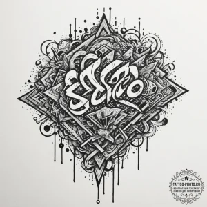 Tattoo sketch a glowing 'esc' key escaping fr... - эскиз тату (№1751963609_0, 08.07.2025 08:33) — tattoo-photo.ru