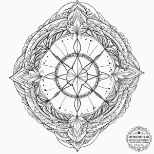 97. tattoo design: a "bereginya" rune intertw... - эскиз тату (№1751964200_0, 08.07.2025 08:43) — tattoo-photo.ru