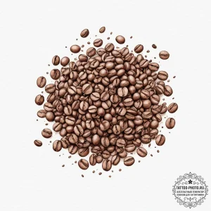 A close-up of roasting coffee beans., tattoo... - эскиз тату (№1751966302_0, 08.07.2025 09:18) — tattoo-photo.ru