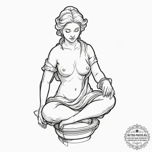 Statue, tattoo flash sheet design, rough sket... - эскиз тату (№1751967698_0, 08.07.2025 09:41) — tattoo-photo.ru